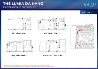 Mặt bằng Shophouse The Lumia Đà Nẵng